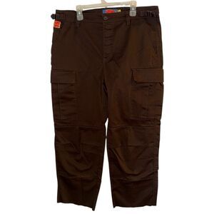 Raw Brown Cargo Pants Size 30 Cut Fringe Rebel Skate Grunge Edge Vibes
